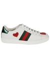 GUCCI SIGNATURE STRIPE AND HEART DETAIL SNEAKERS,11560854