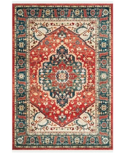 Lauren Ralph Lauren Chloe Lrl1221a Red And Navy 10' X 13' Area Rug