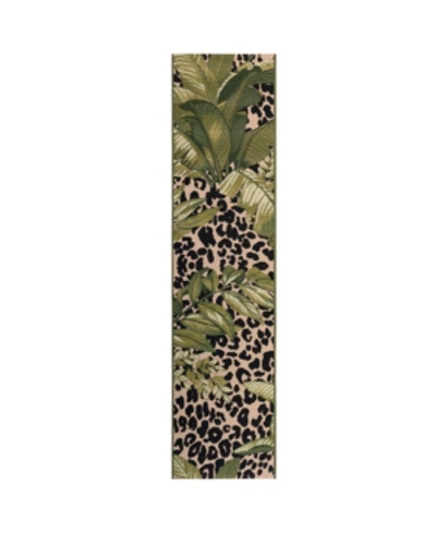 Liora Manne Marina Safari Green 1'11" X 7'6" Runner Rug