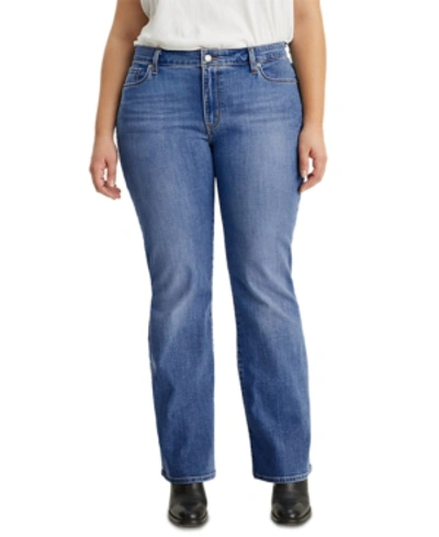 Levi's Trendy Plus Size 415 Classic Bootcut Jeans In Lapis Awe