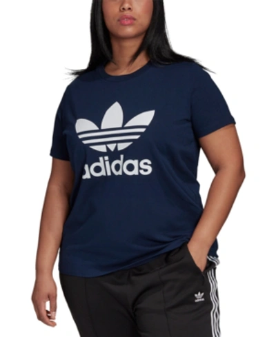 Adidas Originals Adidas Women's Originals Adicolor Classics Trefoil T-shirt In Blue