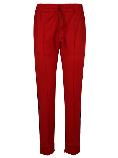 Gucci Back Patch Pocket Logo Track Pants In Red