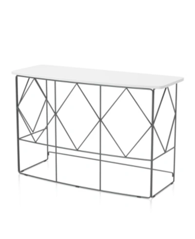 Furniture Of America Karlence Rectangle Console Table In Silver