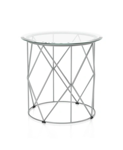 Furniture Of America Karlence Round End Table In Chrome