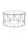 Furniture Of America Karlence Round Coffee Table In Chrome