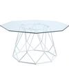 FURNITURE OF AMERICA TRYSTANCE GLASS TOP COFFEE TABLE