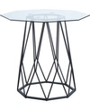 FURNITURE OF AMERICA TRYSTANCE GLASS TOP END TABLE