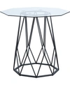 Furniture Of America Trystance Glass Top End Table In Black