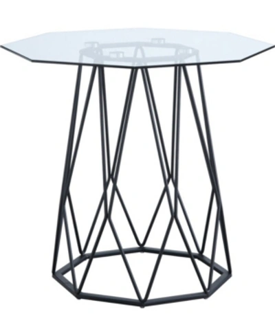 Furniture Of America Trystance Glass Top End Table In Black