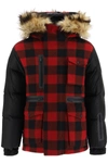DSQUARED2 TWO-MATERIAL PARKA WITH REMOVABLE INTERIOR