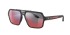 Prada Linea Rossa Man Sunglasses Ps 01xs In Dark Grey Mirror Blue,red