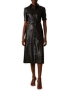 Altuzarra Kieran Leather Shirtdress In Black