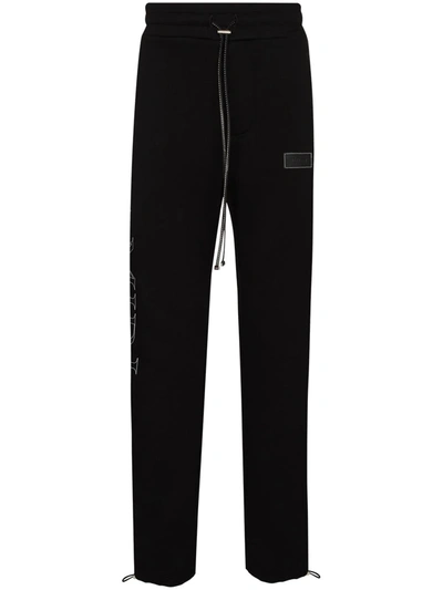 Amiri Logo-print Cotton Track Pants In Black