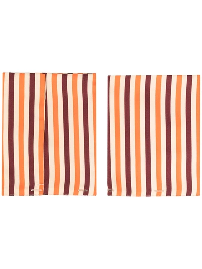 Jejia Stripe-print Cuffs In Neutrals