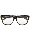 Balenciaga Tortoiseshell-effect Square-frame Glasses In Brown