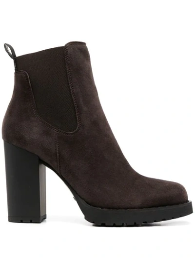 Hogan Chelsea H542 Ankle Boots In Brown