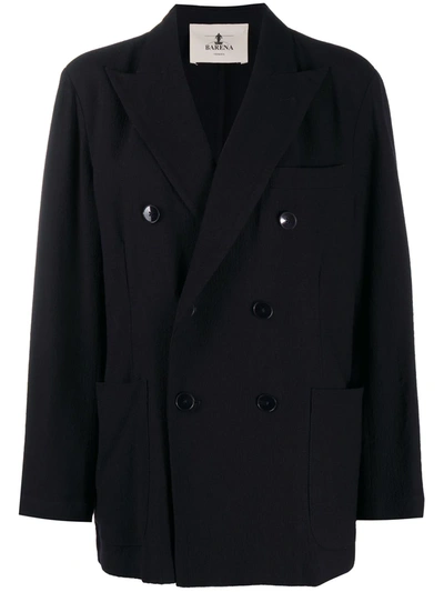 Barena Venezia Double-breasted Fitted Coat In Blue