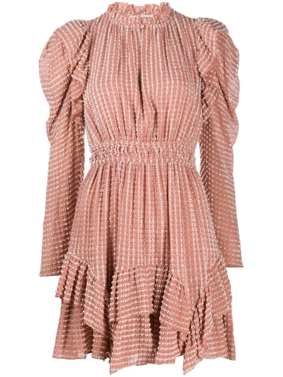 Ulla Johnson Leah Ruffle-trimmed Mini Dress In Pink