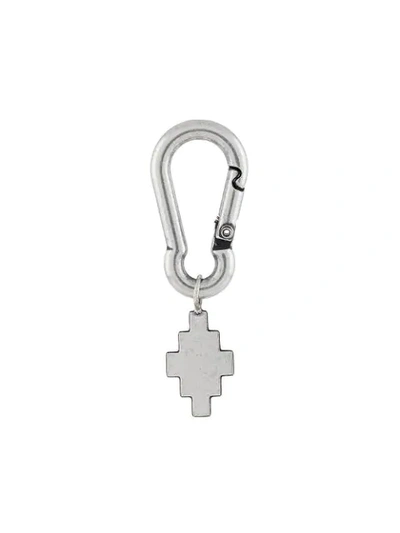 Marcelo Burlon County Of Milan Single Cross Logo Mono Earring In Silver