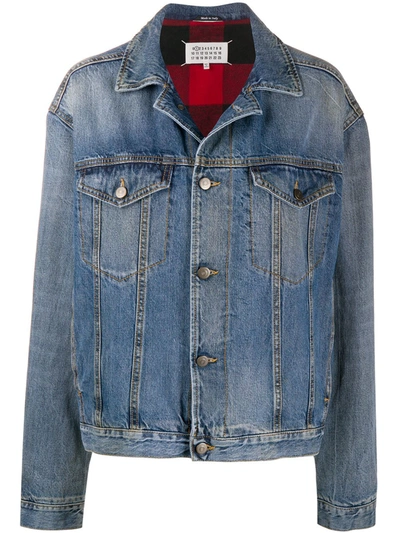 Maison Margiela Oversize Reclaimed Denim Jacket In Used Blue Denim