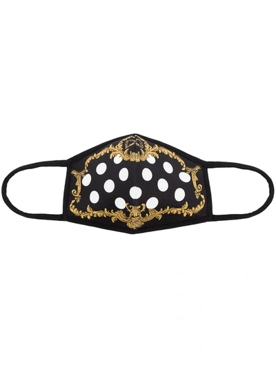 DOLCE & GABBANA BAROCCO POLKA DOT PRINT FACE MASK 