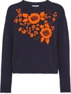 PRADA FLORAL-EMBROIDERED KNITTED JUMPER