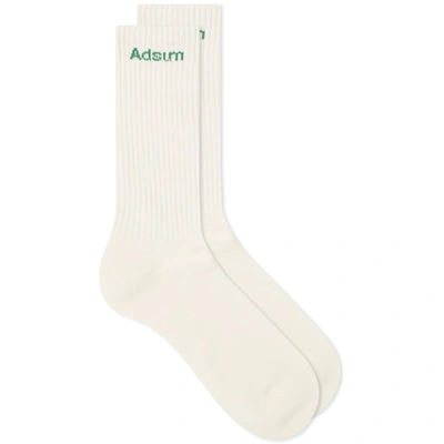 Adsum Core Logo Socks In White
