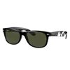 Ray Ban Rb2132 New Wayfarer Mickey S20 Sunglasses Mickey Mouse Texture Frame Green Lenses Polarized 55-18 In Mickey Mouse