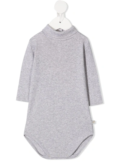 Bonpoint Baby Cotton Jersey Bodysuit In Grey