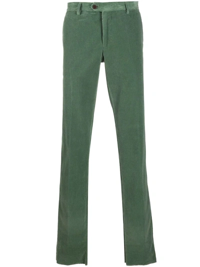 Etro Corduroy Straight Trousers In Green
