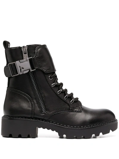 Buffalo Miller Lace-up Boots In Black