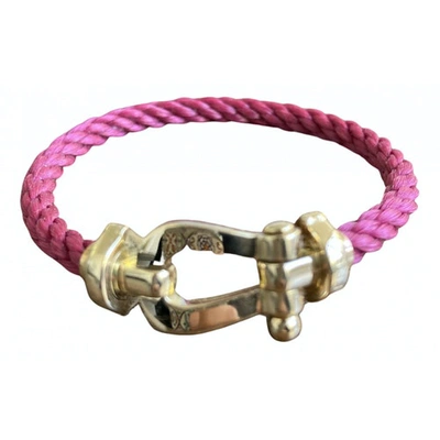 Pre-owned Fred Force 10 Pink Yellow Gold Bracelet
