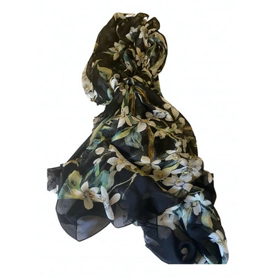 Pre-owned Dolce & Gabbana Black Silk Scarf