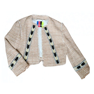 Pre-owned Msgm Short Waistcoat In Beige