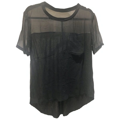 Pre-owned Raquel Allegra Silk Top In Black