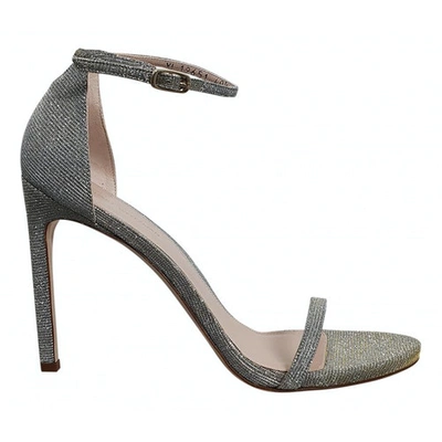 Pre-owned Stuart Weitzman Cloth Heels In Silver