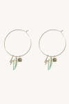 REBECCA MINKOFF CHARM CLUSTER HOOP