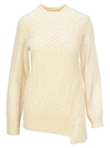 SACAI CABLE KNIT PLEATED JUMPER,11561363