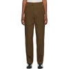 LEMAIRE BROWN COTTON TROUSERS