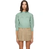 GUCCI BLUE WOOL CABLE KNIT SWEATER