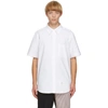 THOM BROWNE WHITE OXFORD 4-BAR SHORT SLEEVE SHIRT