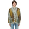 GUCCI MULTICOLOR MOHAIR & WOOL ARGYLE CARDIGAN