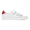 GIVENCHY WHITE & RED URBAN KNOTS SNEAKERS