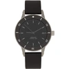 INSTRMNT INSTRMNT SILVER AND BLACK RUBBER DIVE WATCH