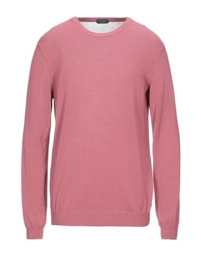 Zanone Sweaters In Pink