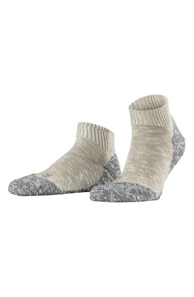 Falke Lodge Homepad Ribbed-trim Cotton-blend Socks In Light Grey