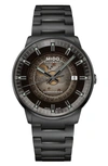 Mido Commander Gradient Black Dial Black Steel Men's Watch M021.407.33.411.00 In Silver/ Black
