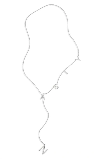 Adornia Nasty Lariat Necklace In Silver