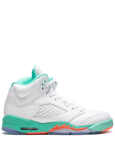 Nike Teen Air Jordan 5 Gs Sneakers In White