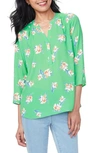 Curves 360 By Nydj Perfect Blouse In Daffodil Meadow